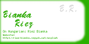 bianka riez business card